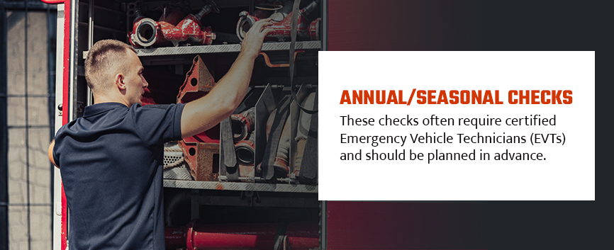 Annual/Seasonal Checks